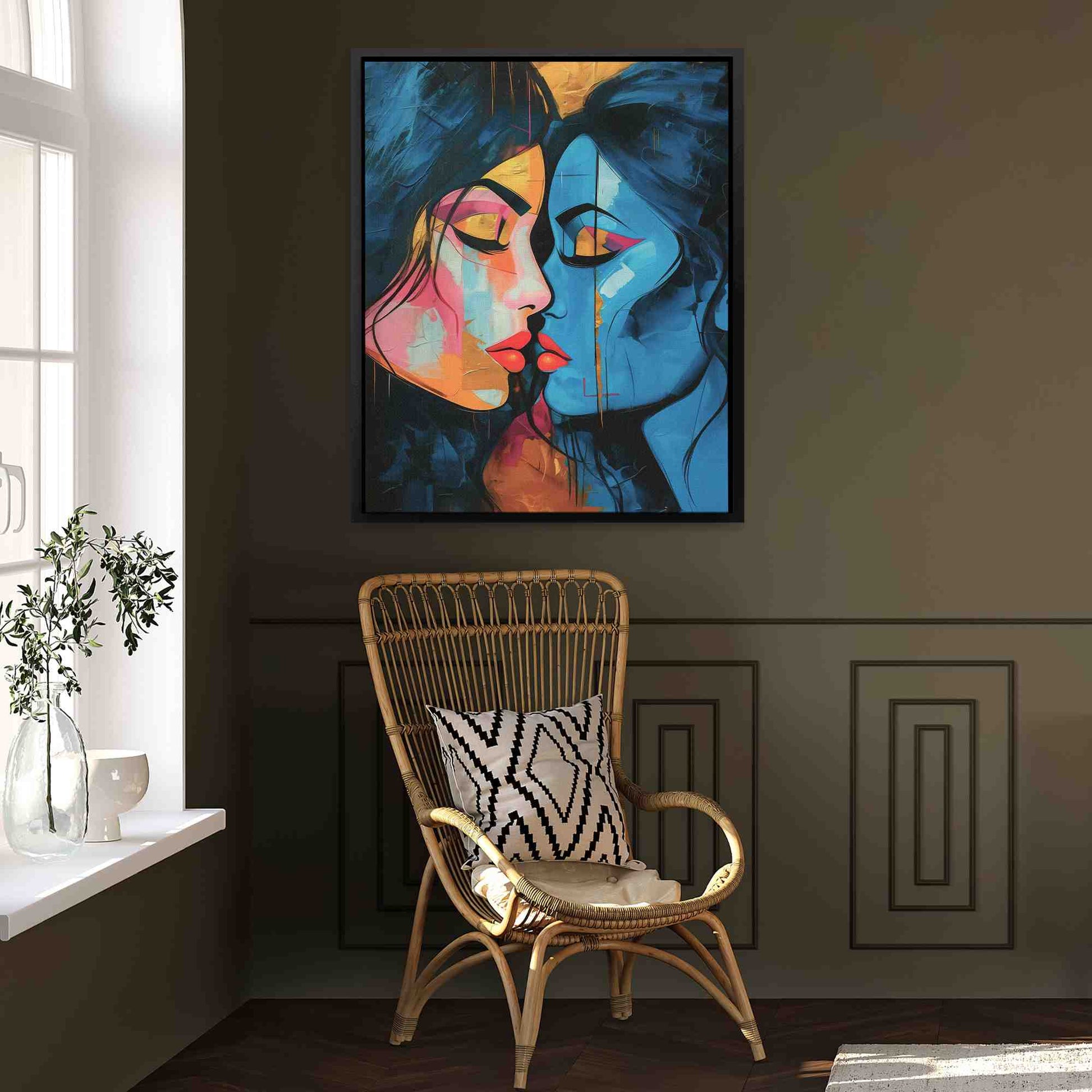 Romantic Mystery - Blue Canvas Wall Art