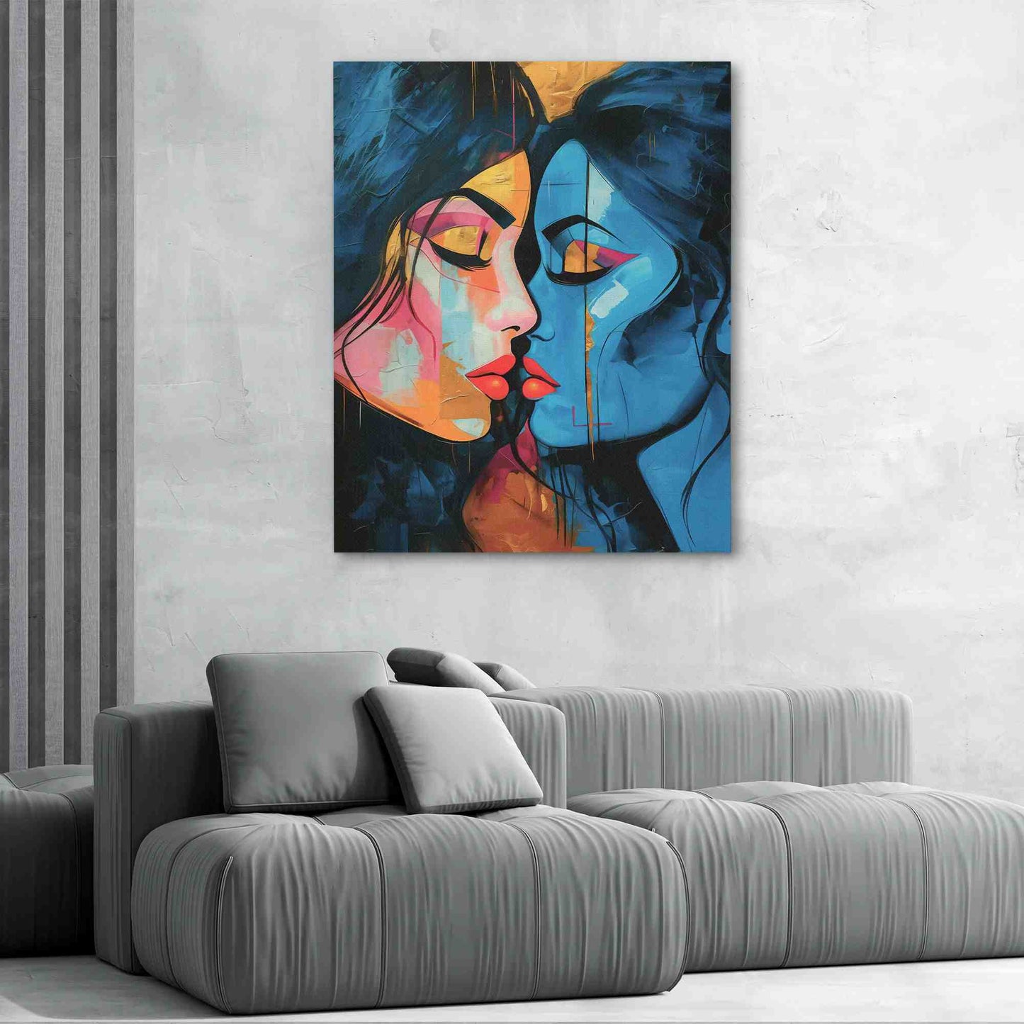Romantic Mystery - Feminine Wall Art in Black Frame