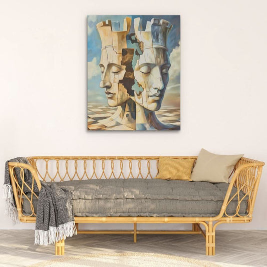 Rooks of Reflection - Figurative Wall Art in Black Frame
