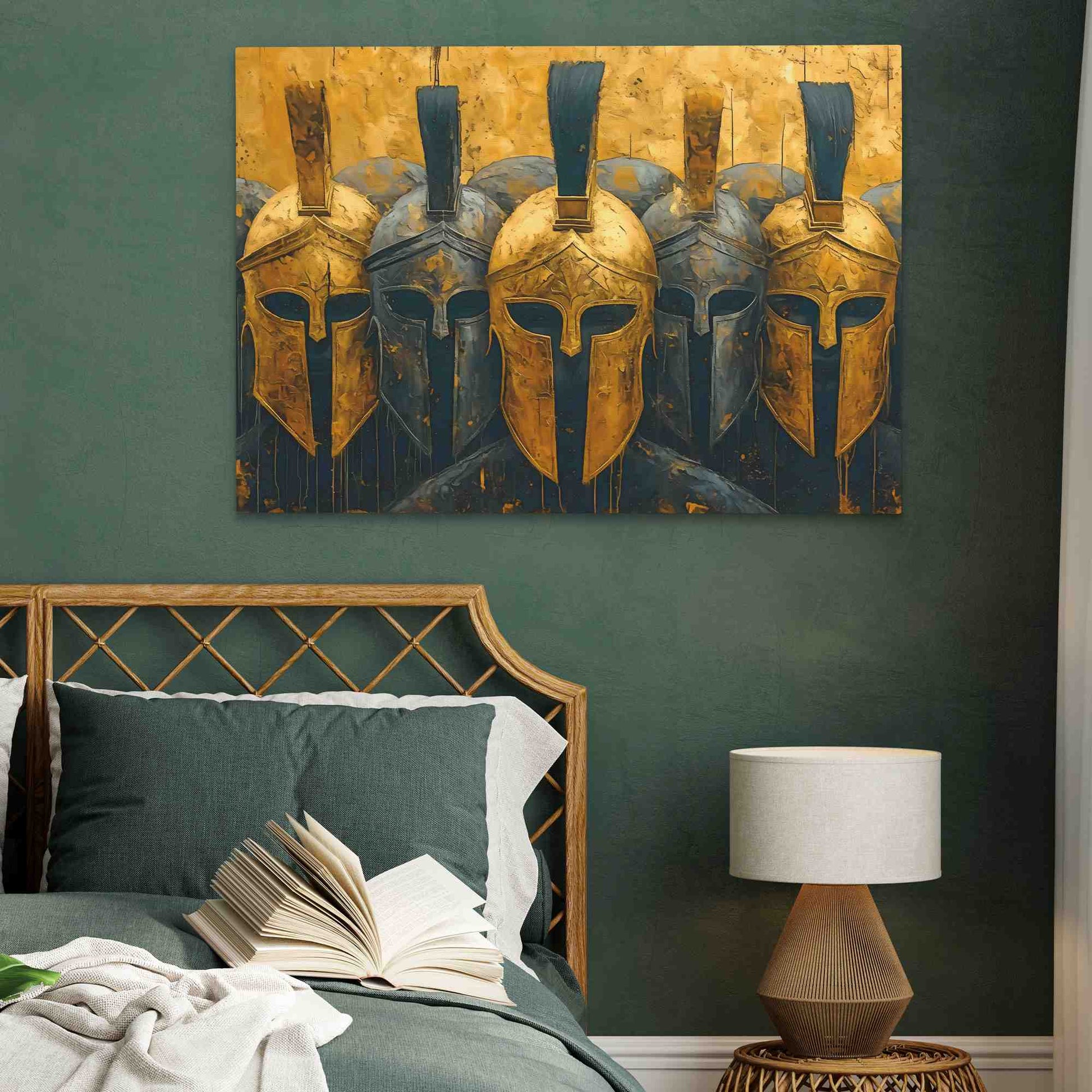 Royal Army - Abstract Black and Gold Canvas Wall Art