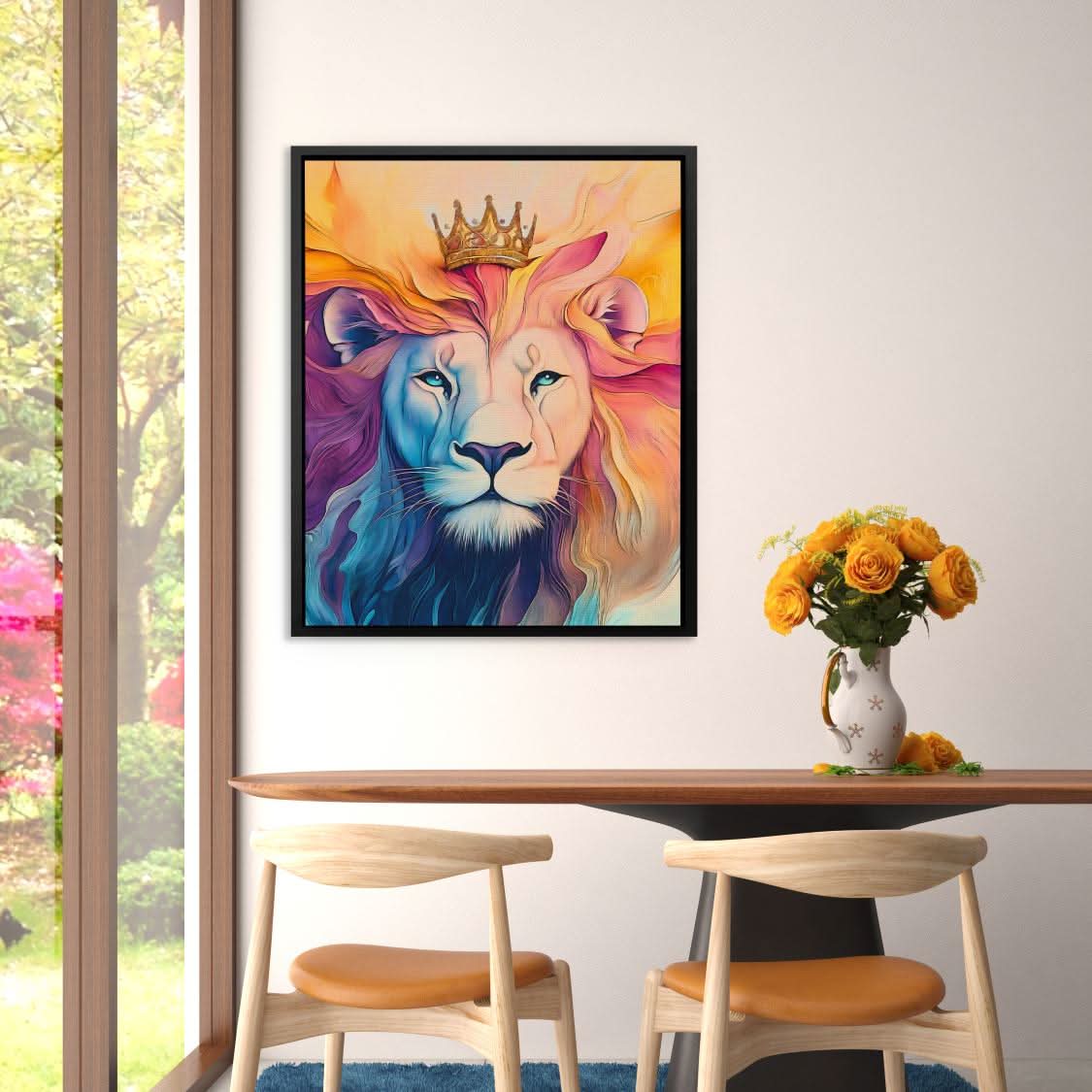 Royal Blaze - Blue Lion Canvas Print