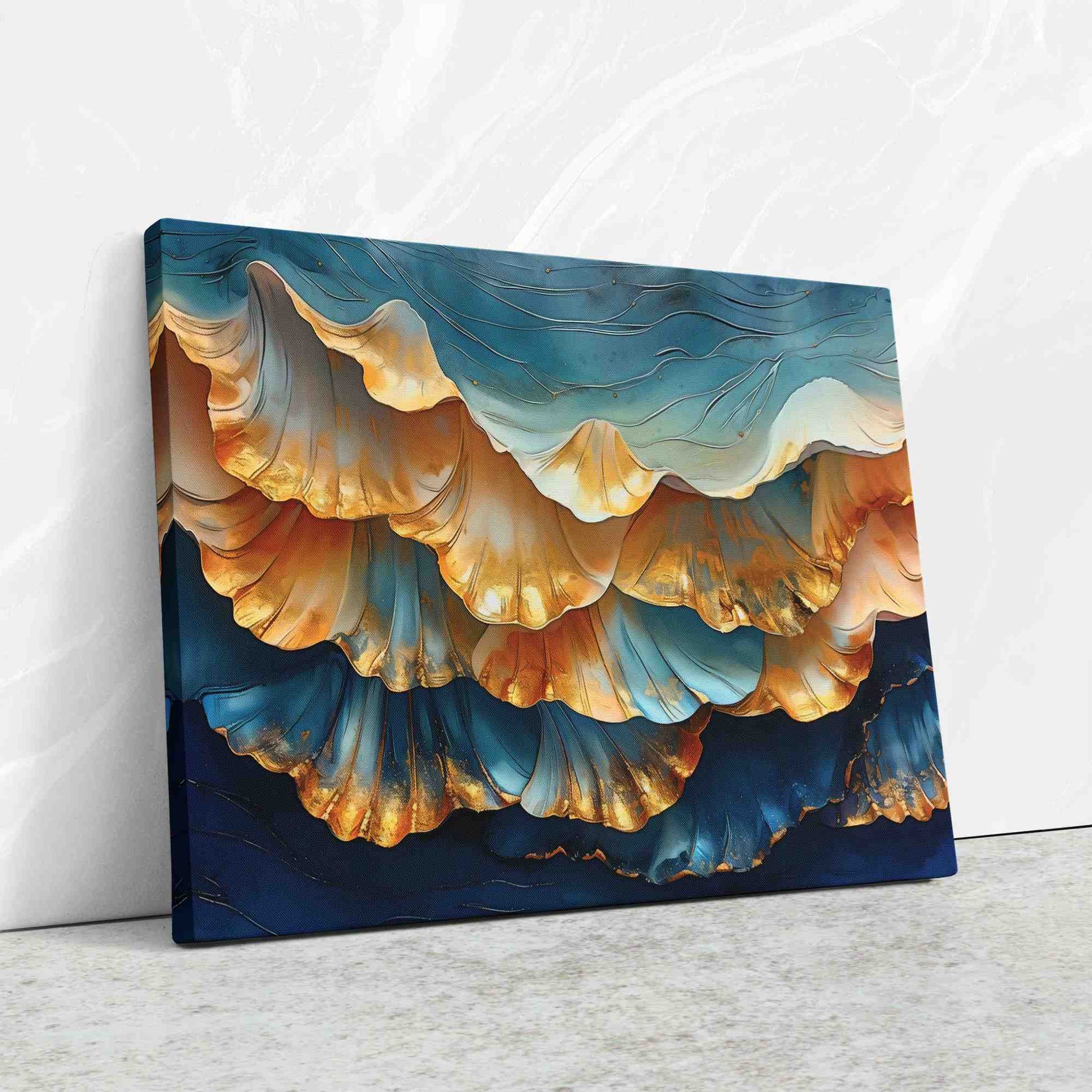 Royal Blue Shells - Blue Oceanic Canvas Print