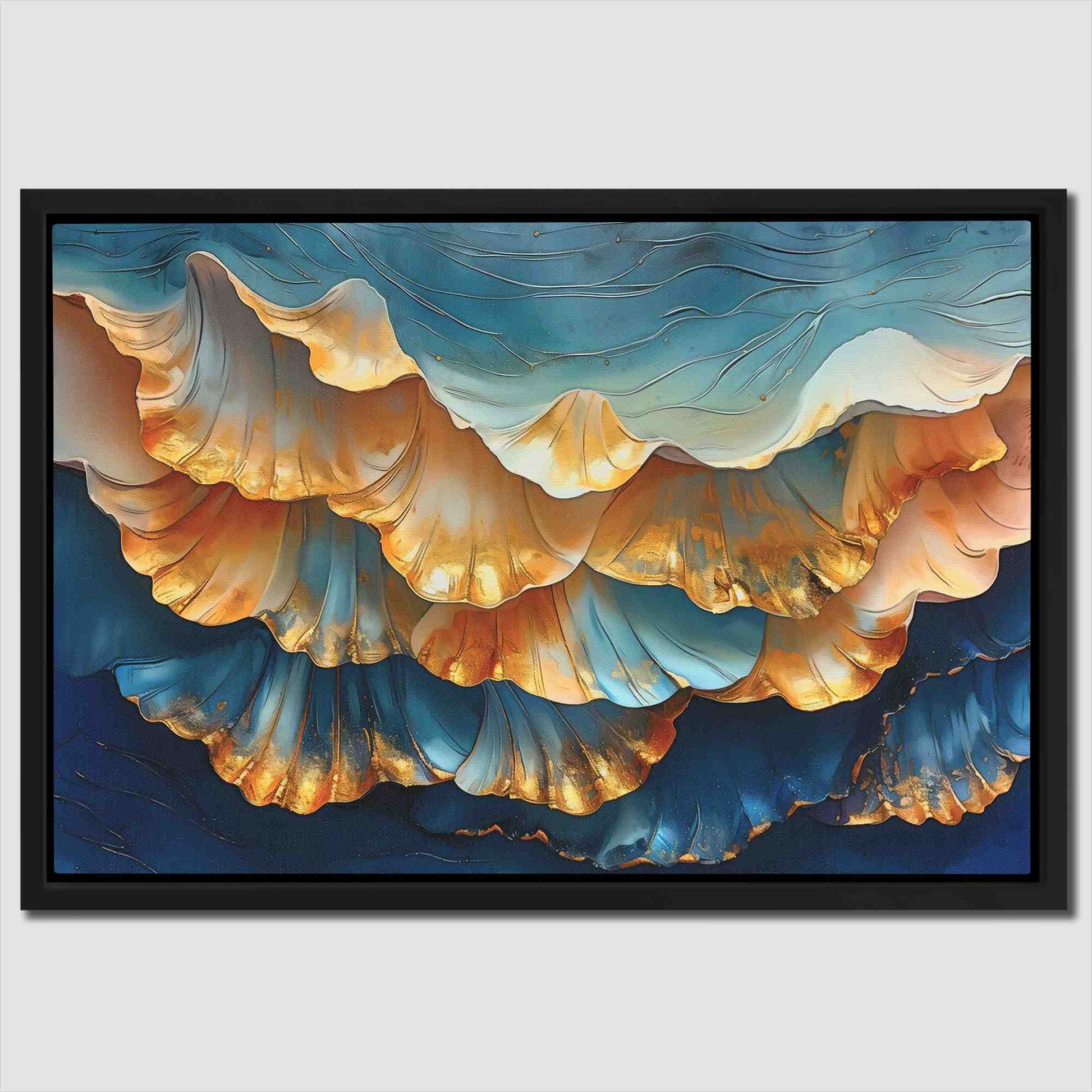 Royal Blue Shells - Beach House Art