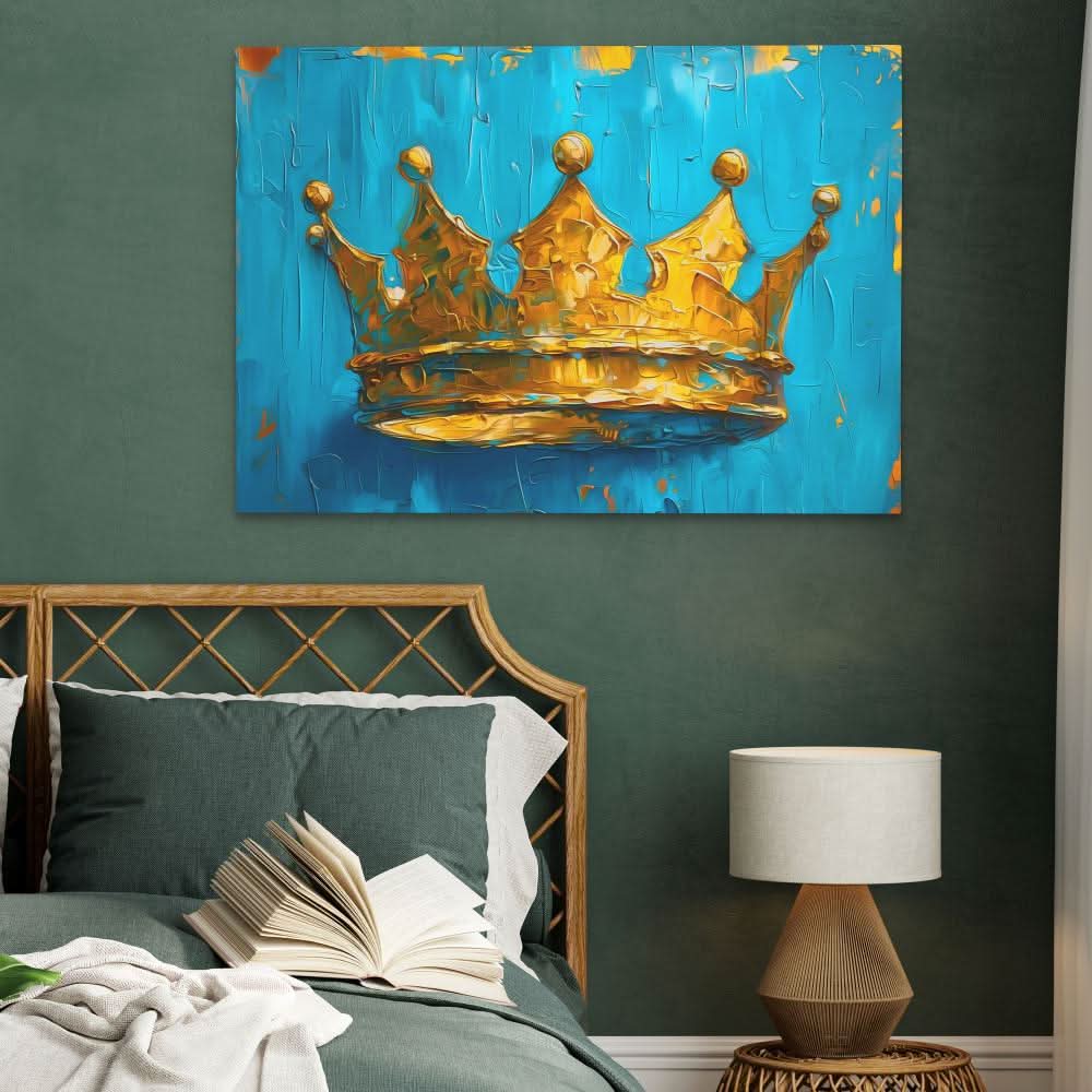 Royal Emblem - Blue Wall Art for Lounge