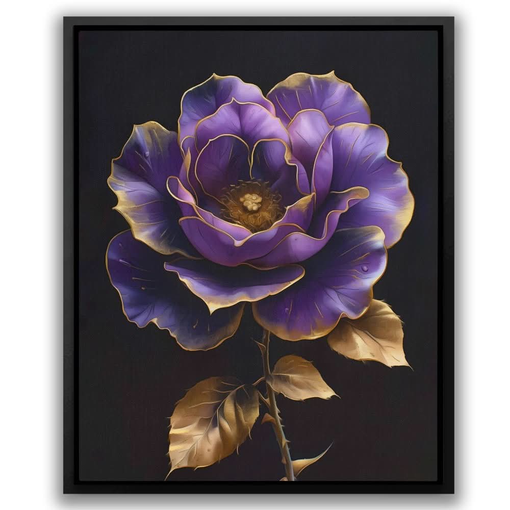 Royal Petals - Modern Purple Canvas Wall Art