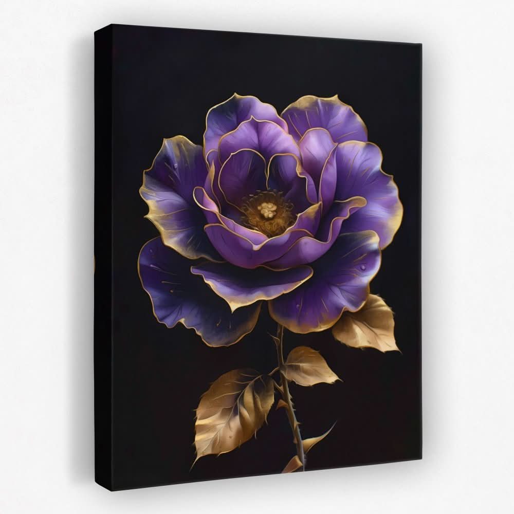 Royal Petals - Floral Canvas Wall Art