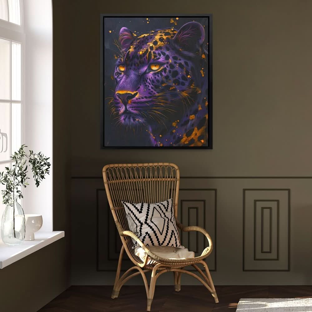 Royal Presence - Modern Purple Canvas Wall Art