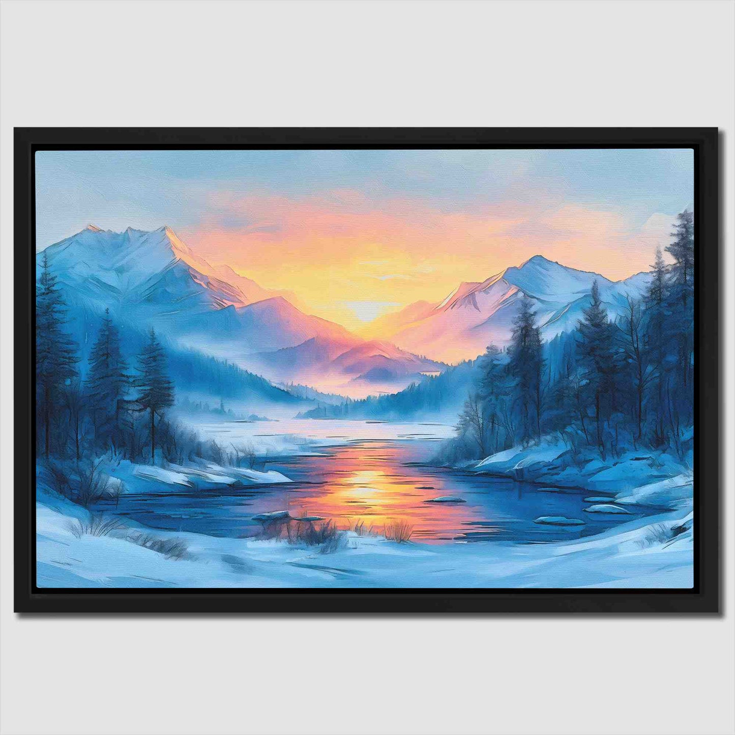 Royal Sunset - Blue Calm Canvas Print