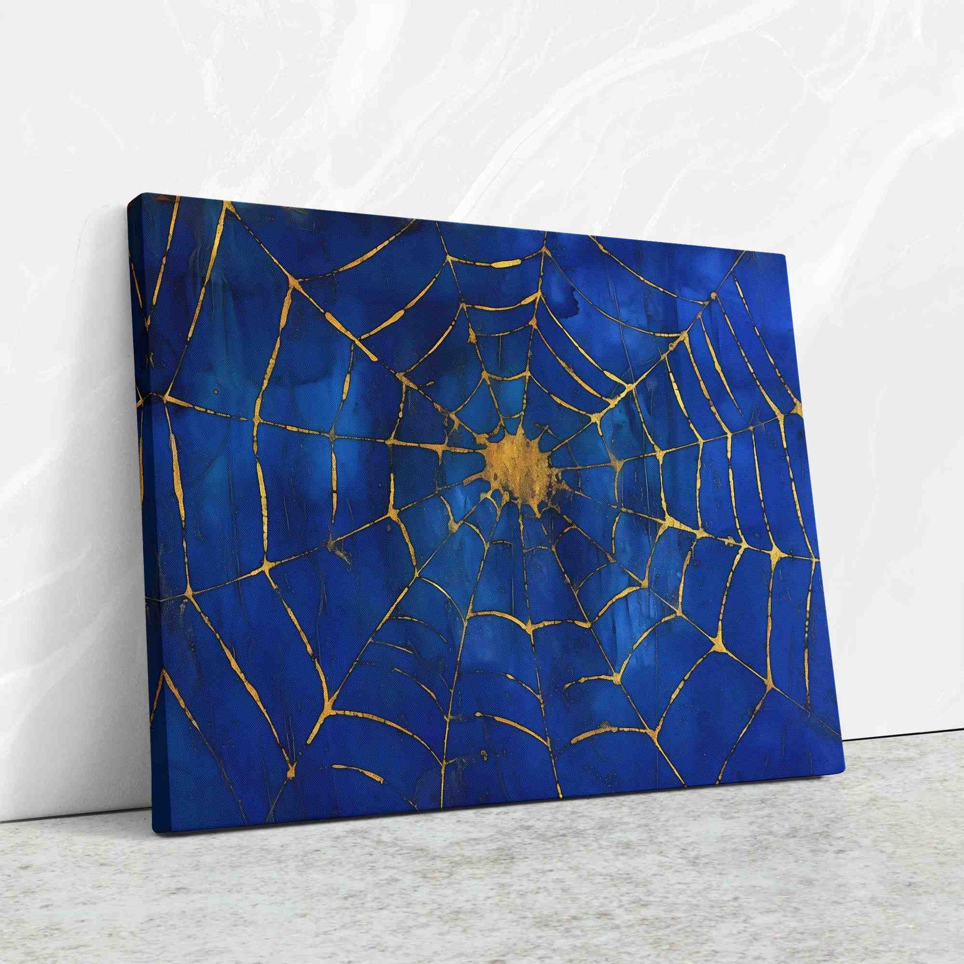 Royal Web - Blue Royal Blue Canvas Print
