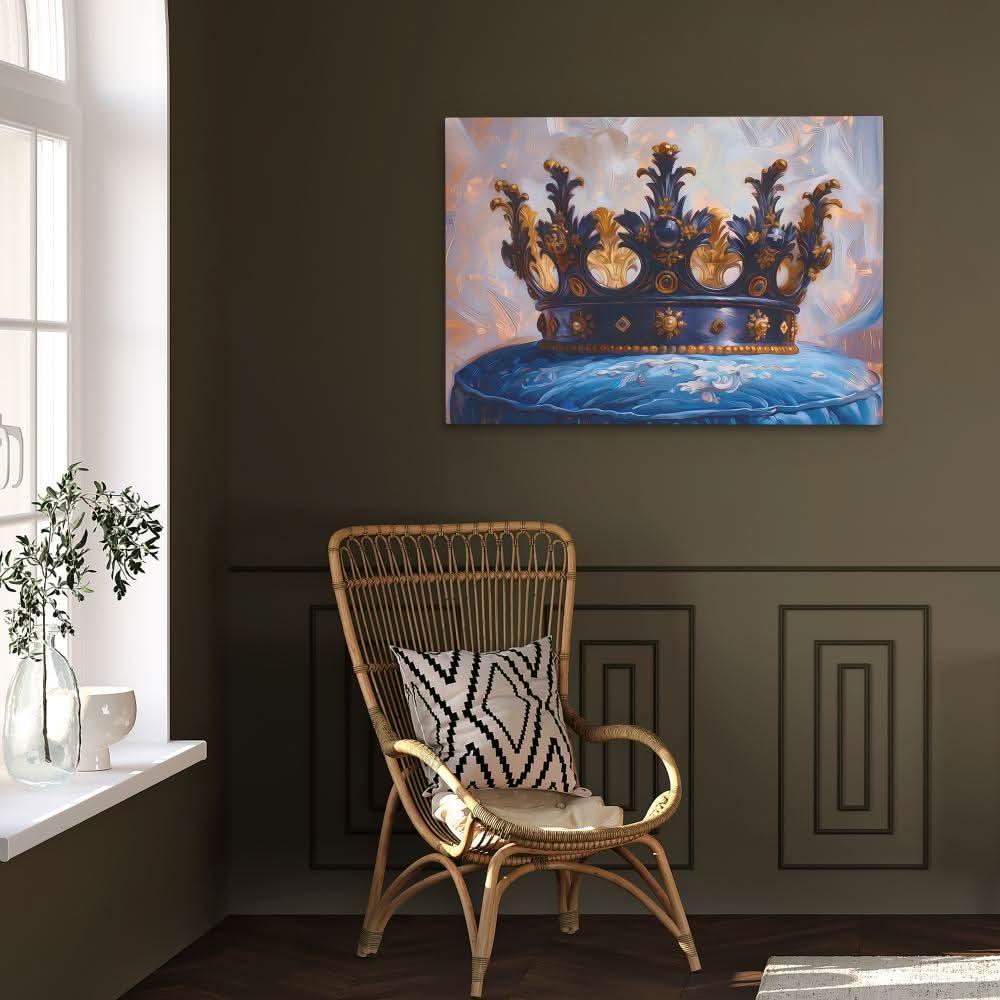 Royalty on a Pillow - Large Modern Canvas Print