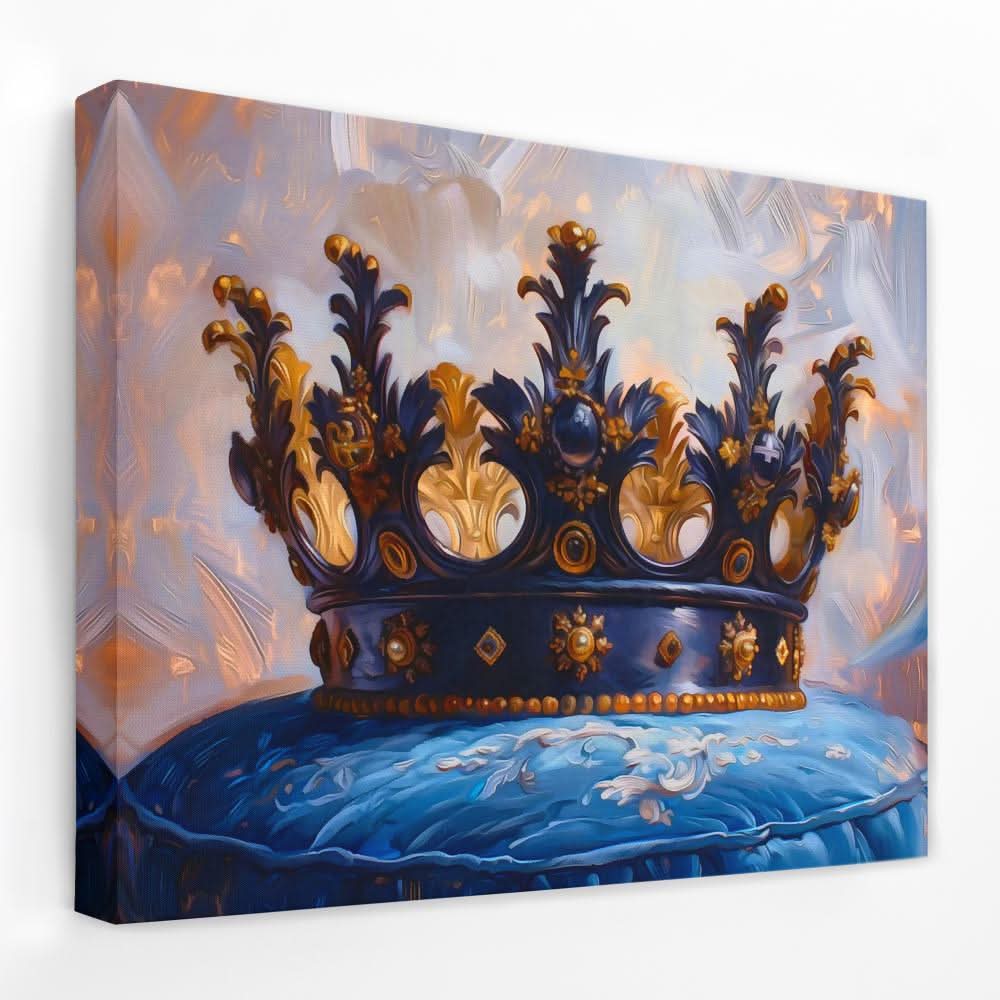 Royalty on a Pillow - Crown Canvas Wall Art
