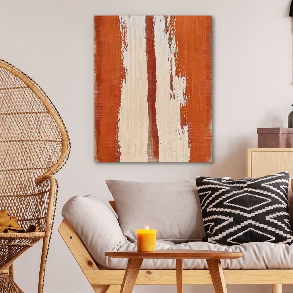 Rustic Impressions - Beige Rustic Canvas Print