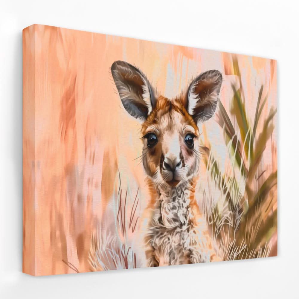 Rustic Roo - Animals Canvas Wall Art