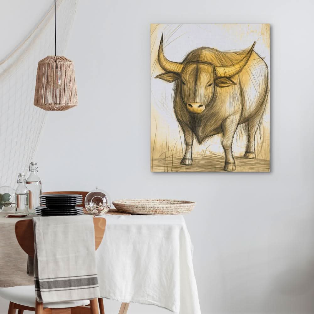 Rustic Strength - Wall Art in Black Frame