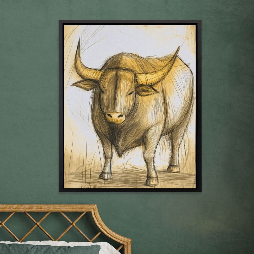 Rustic Strength - Country and Farm Wall Art in Black Frame