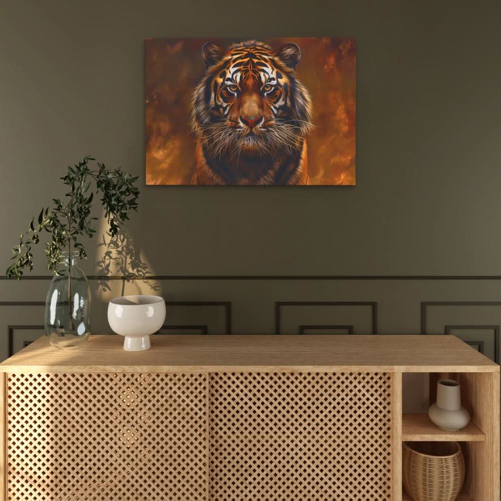 Rustic Tiger - Canvas Wall Art