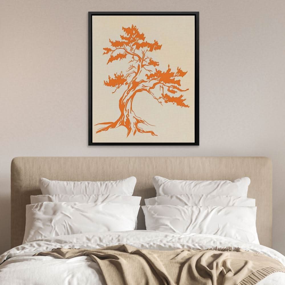 Rustic Tree - Brown Wall Art for Home Office