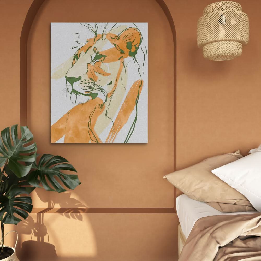 Sacred Solitude - Contemporary Wall Art in Black Frame