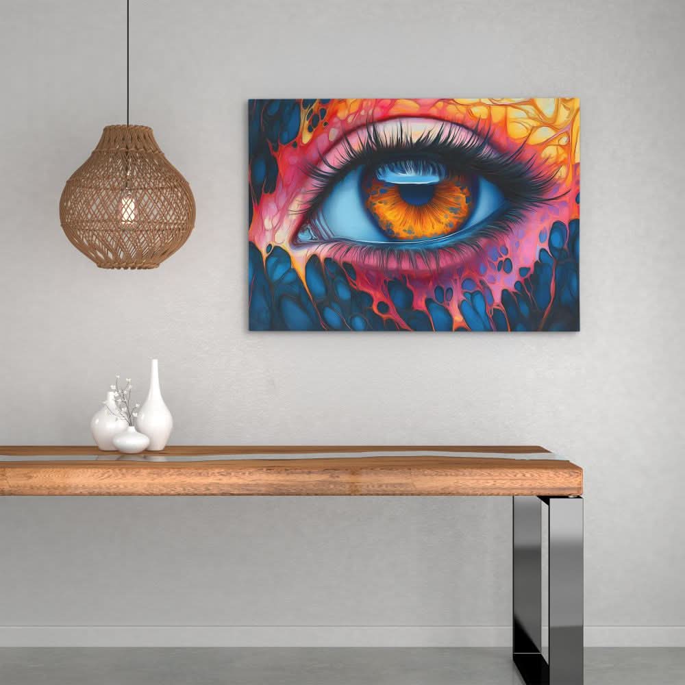 Sad Chaos - Modern Orange Canvas Wall Art