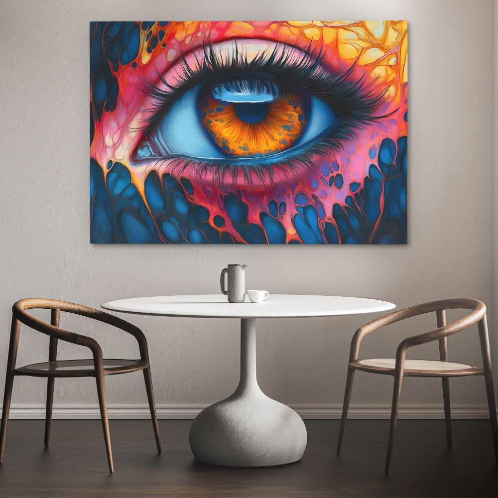 Sad Chaos - Fuchsia Wall Art in Black Frame