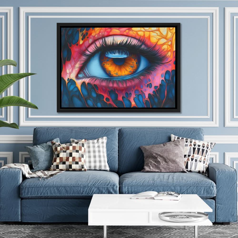 Sad Chaos - Abstract Wall Art in Black Frame