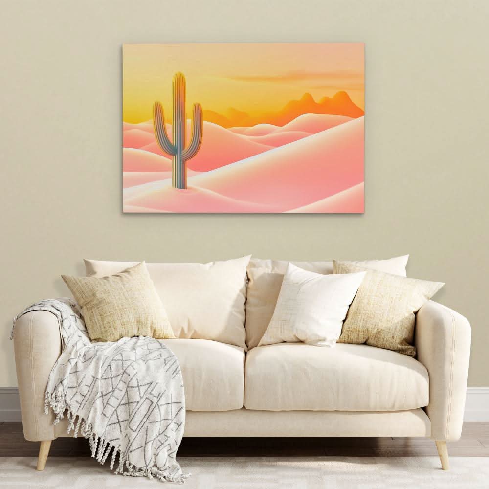 Saguaro at Sundown - Large Canvas Print