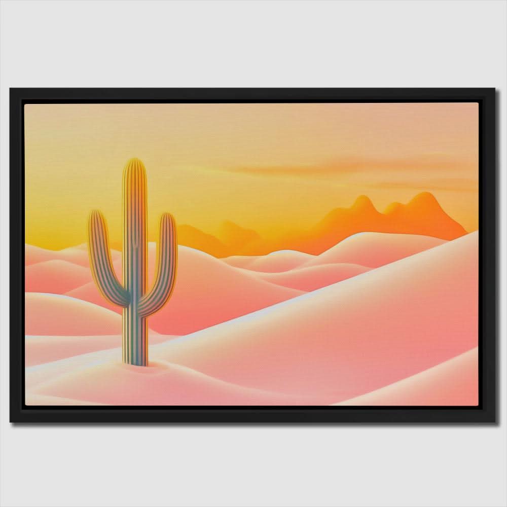 Saguaro at Sundown - Pastel Nature Canvas Print