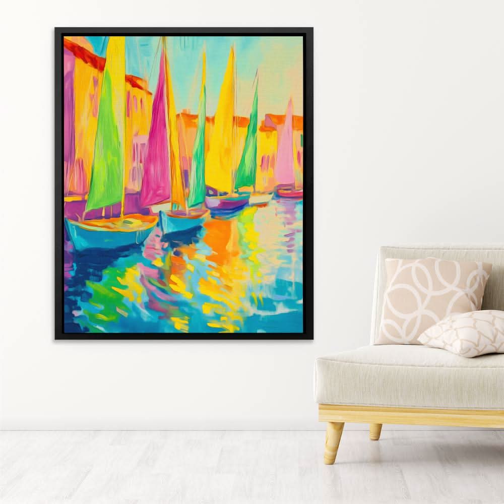 Sailing Spectrum - Beach House Art for Dining Room