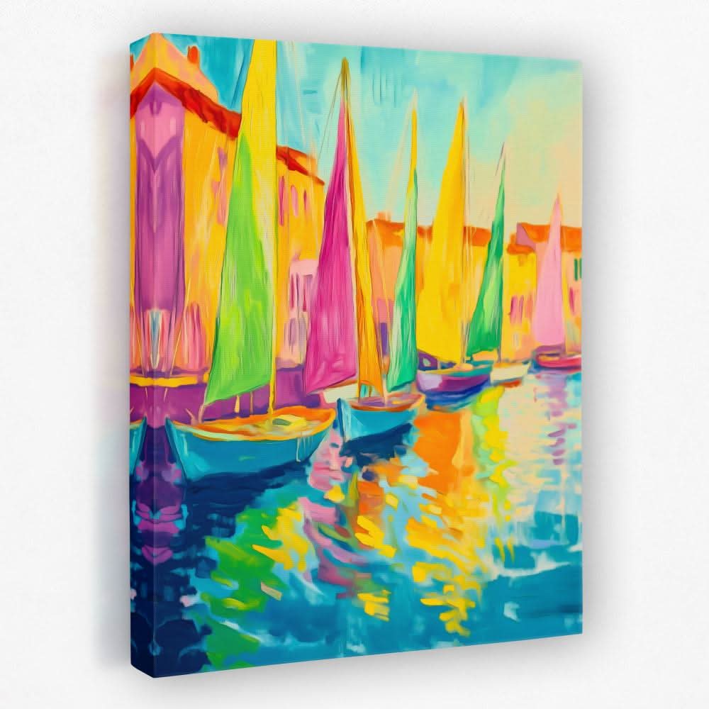 Sailing Spectrum - Beach House Canvas Wall Art