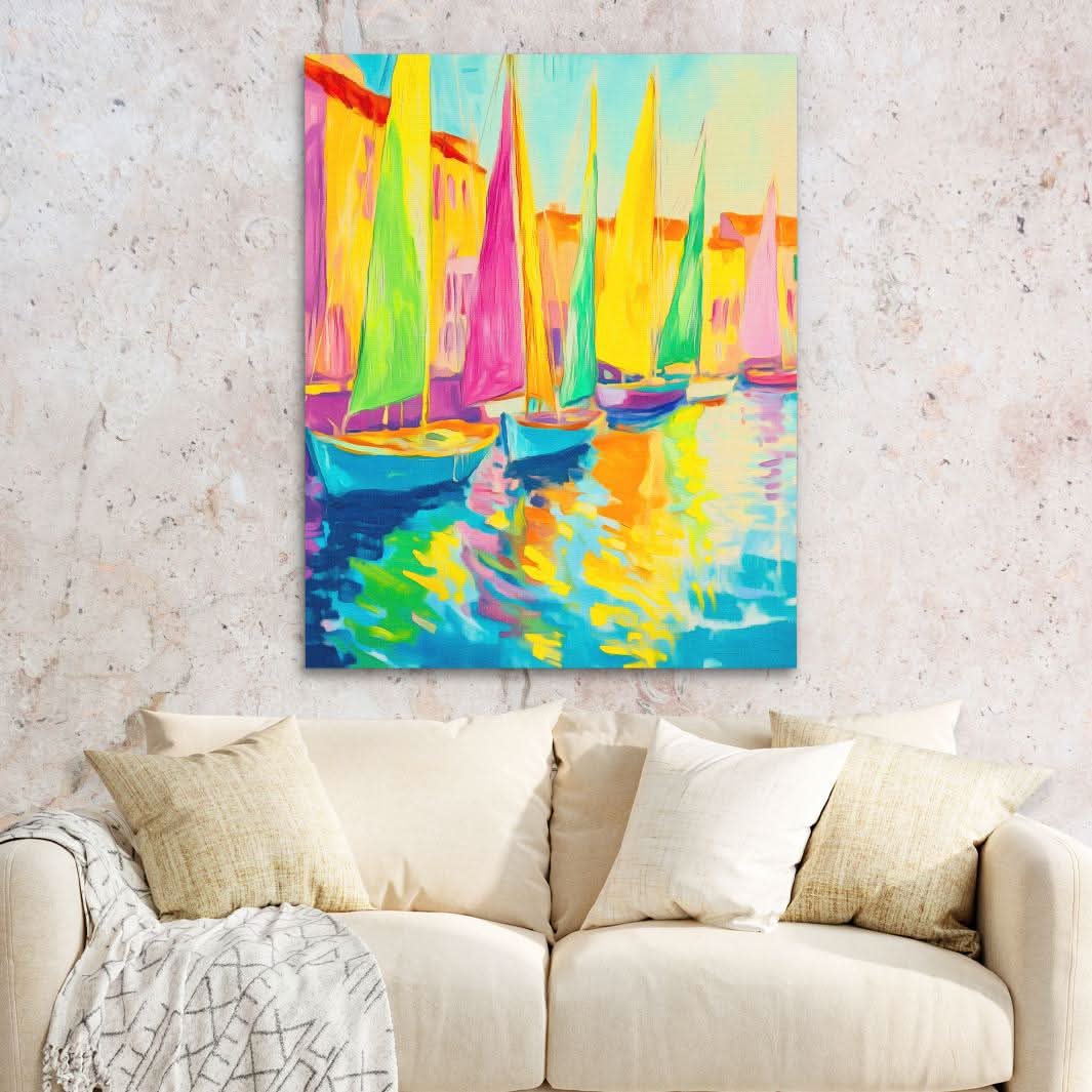 Sailing Spectrum - Colorful Wall Art for Studio