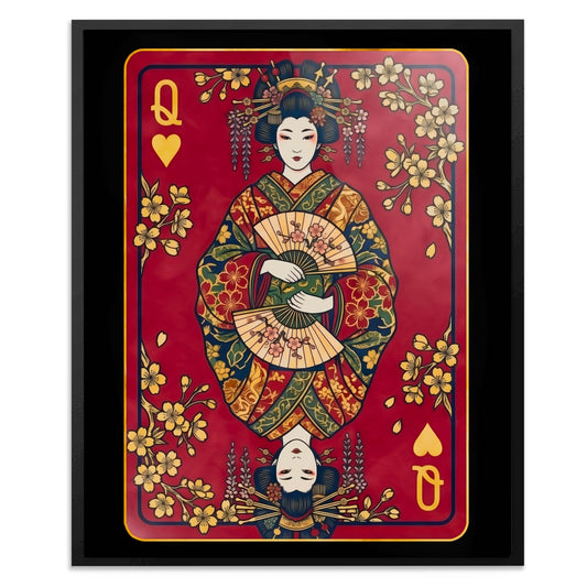 Samurai Queen Hearts Card