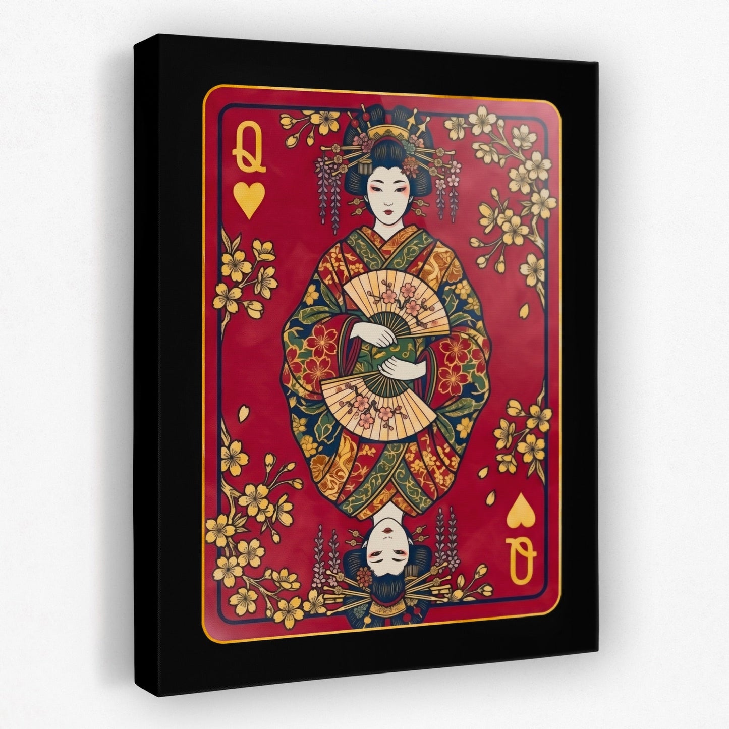 Samurai Queen Hearts Card