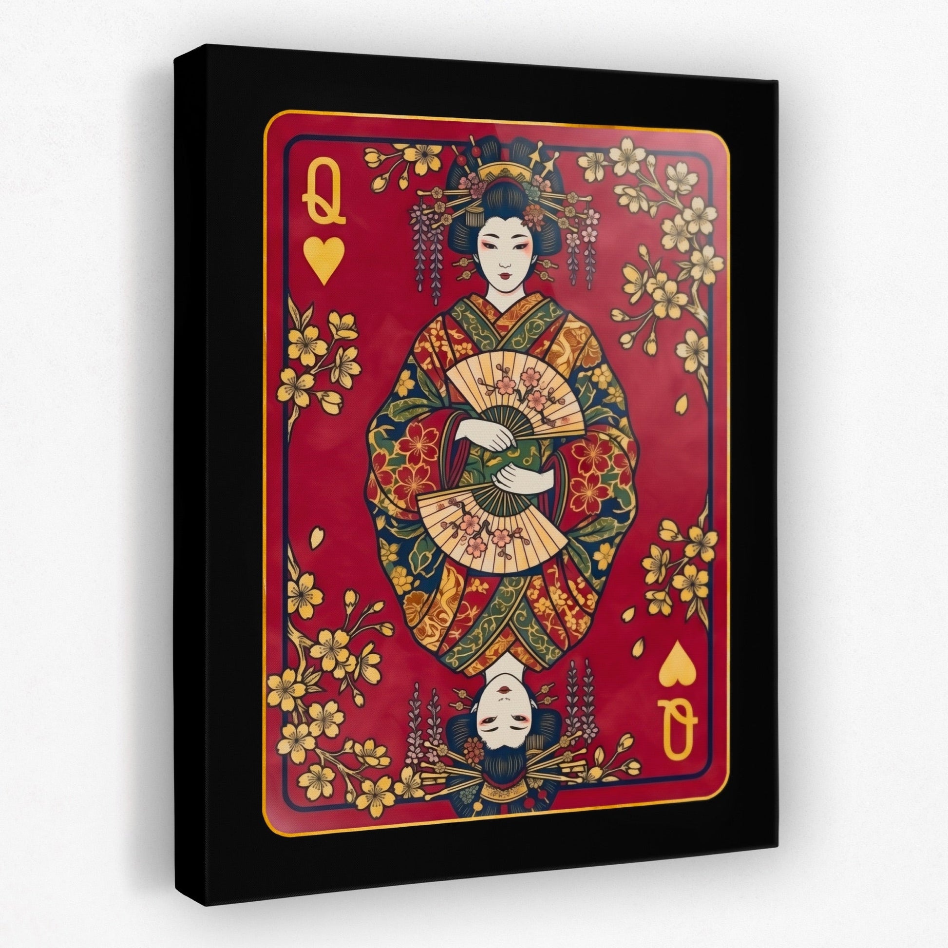 Samurai Queen Hearts Card