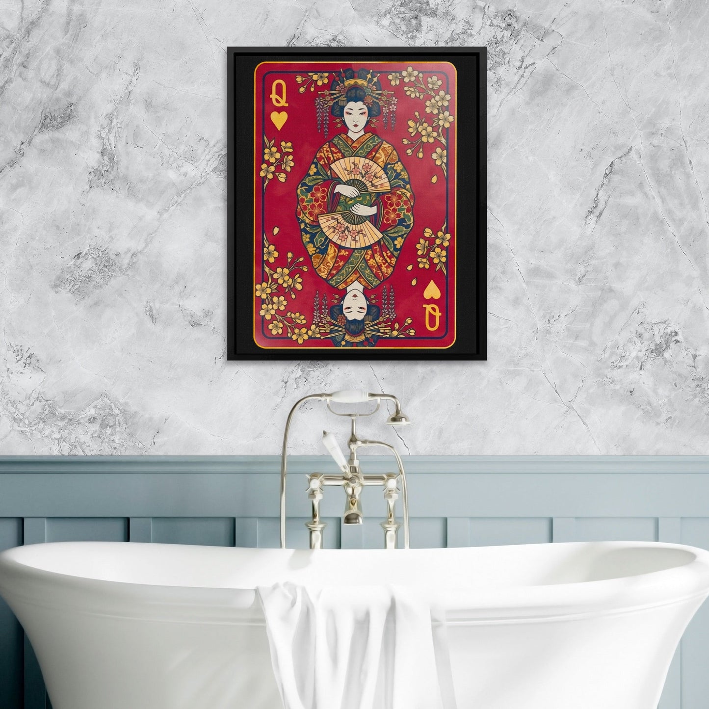 Samurai Queen Hearts Card