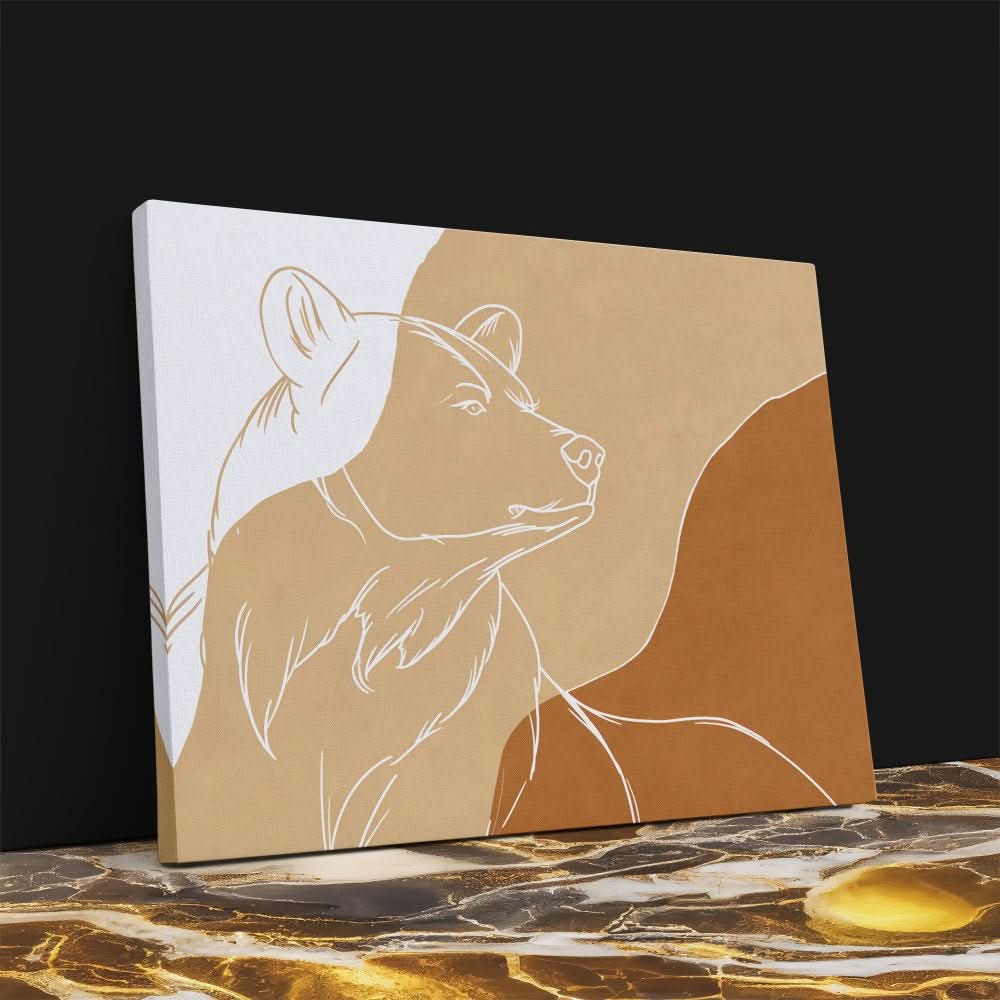 Sandy Bear - Earth Tones Nature Canvas Print