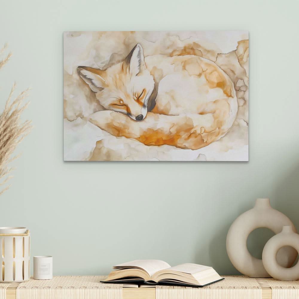 Sandy Fox - Wall Art in Black Frame