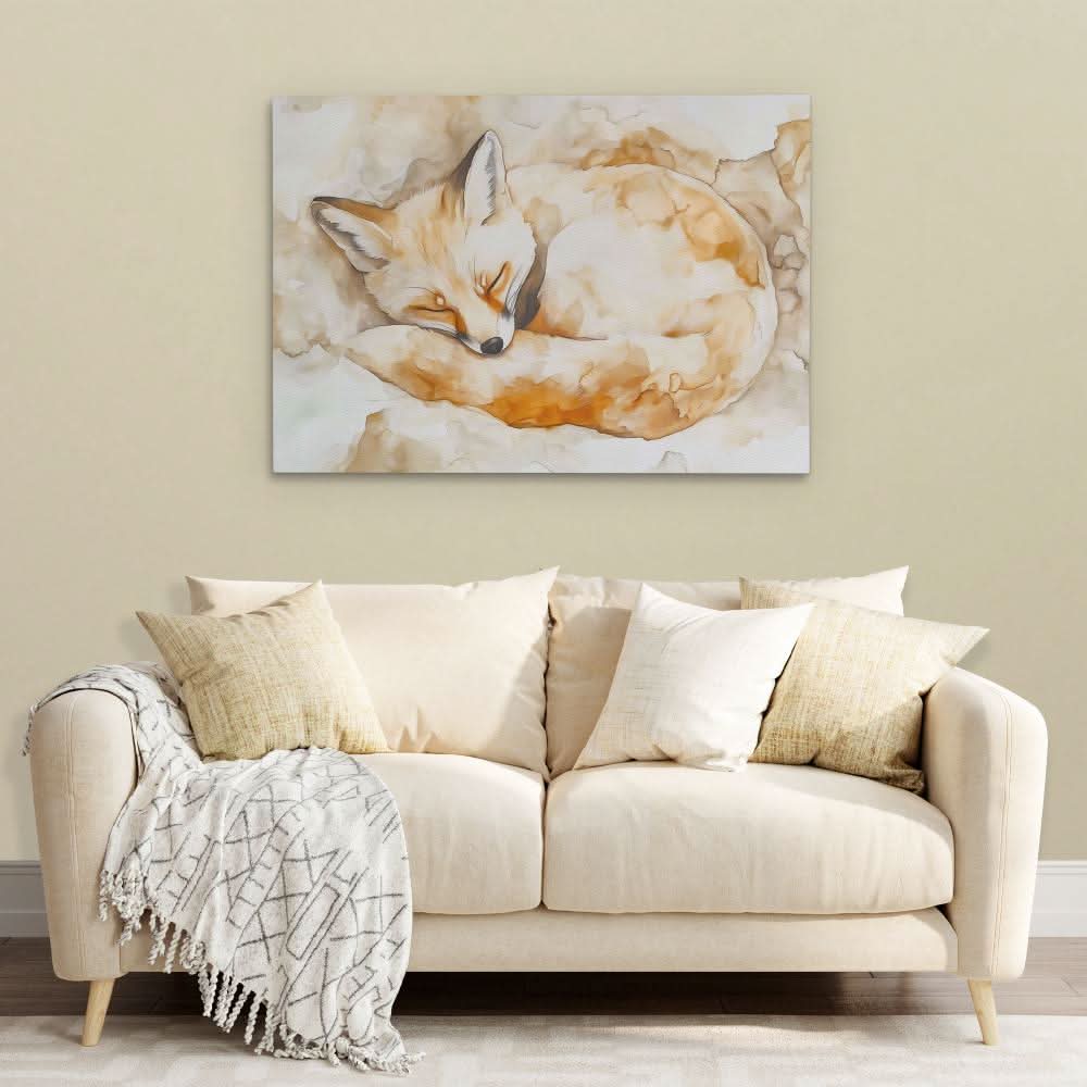 Sandy Fox - Fox Wall Art in Black Frame