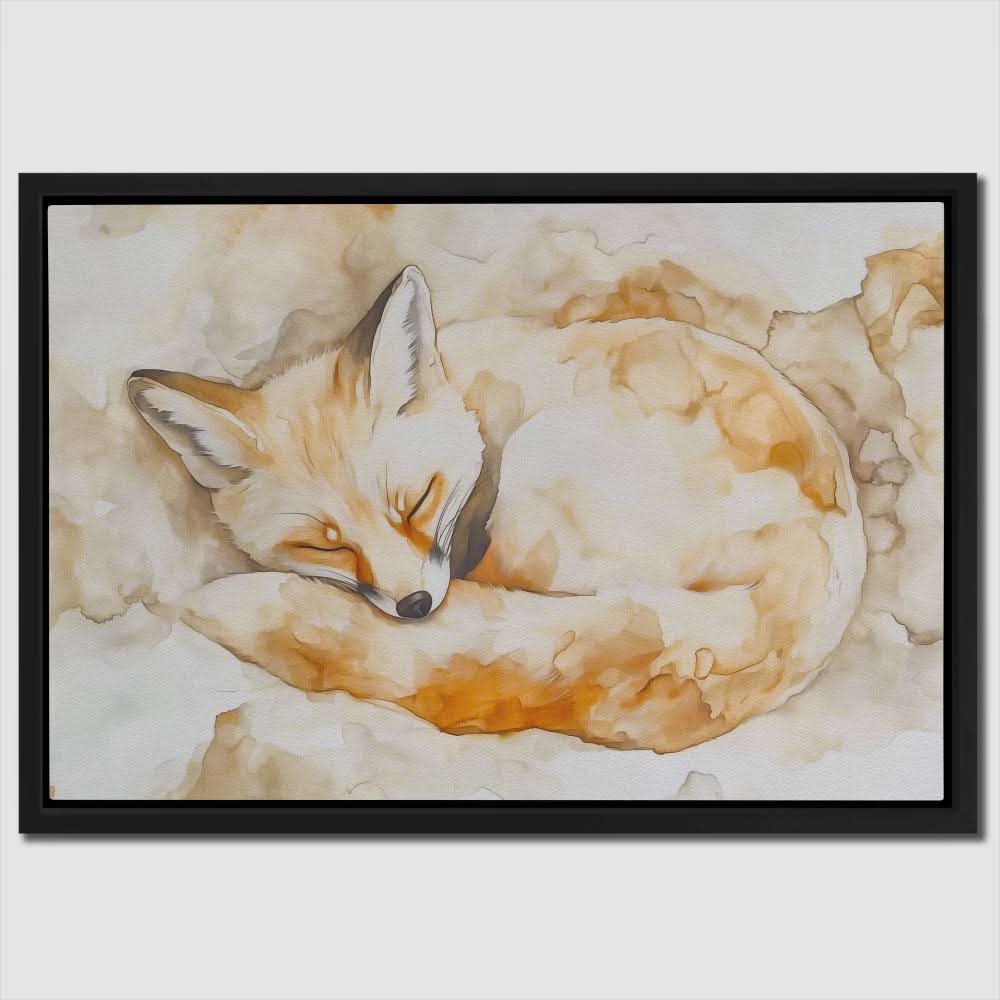 Sandy Fox - Beige Fox Canvas Print