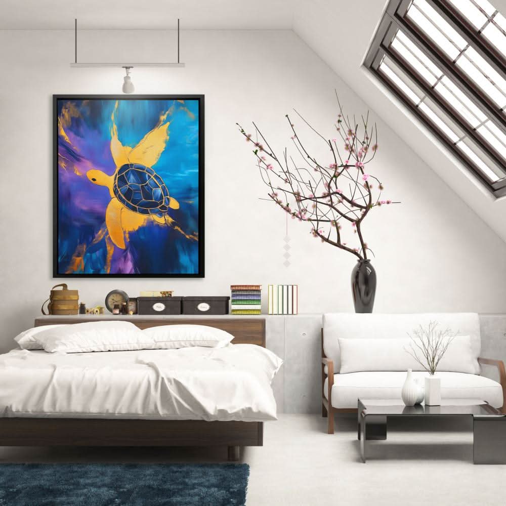 Sapphire Current - Blue Canvas Wall Art