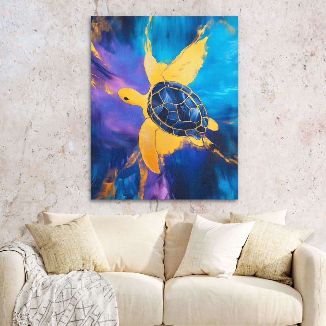 Sapphire Current - Blue Wall Art for Creative Studio