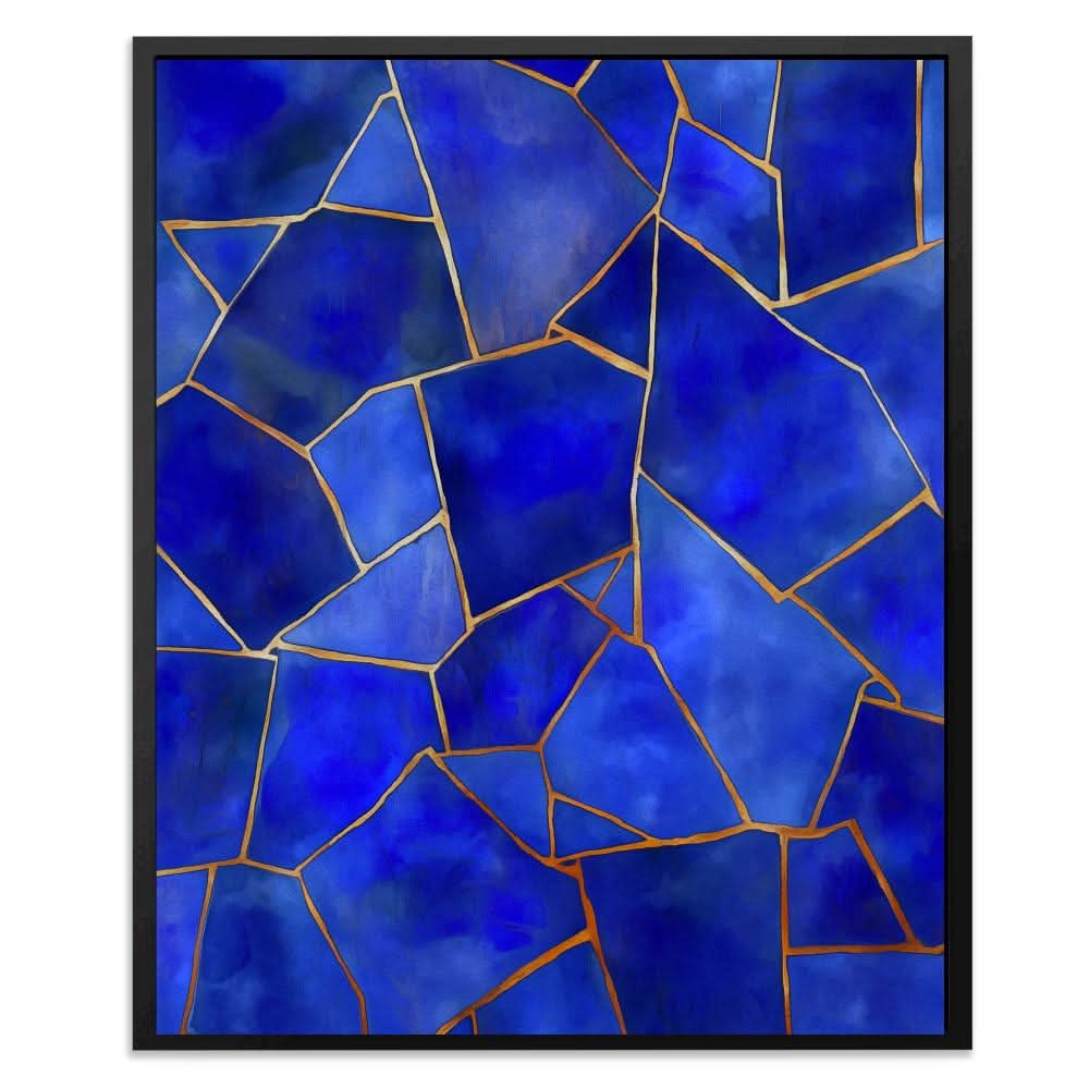 Sapphire Mosai - Blue Wall Art for Home Office