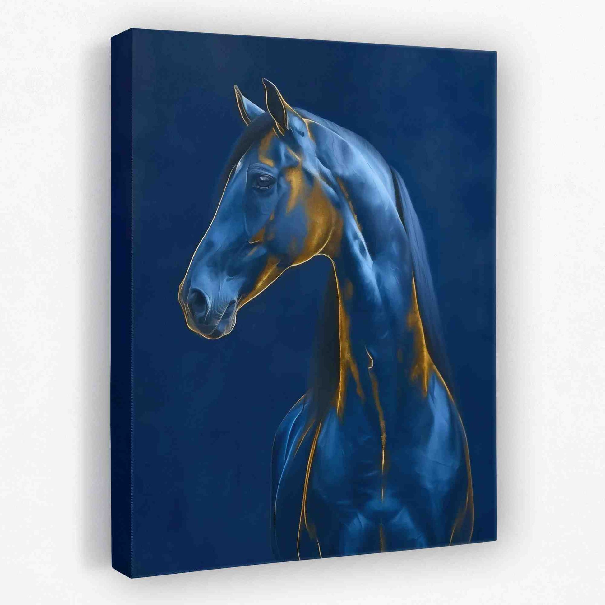 Sapphire Steed - Animals Canvas Wall Art