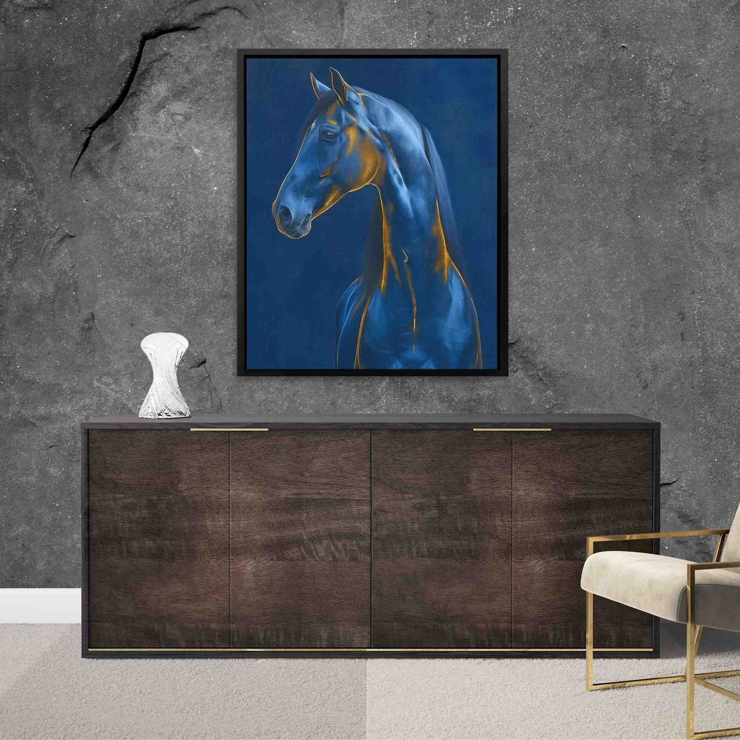 Sapphire Steed - Large Canvas Print