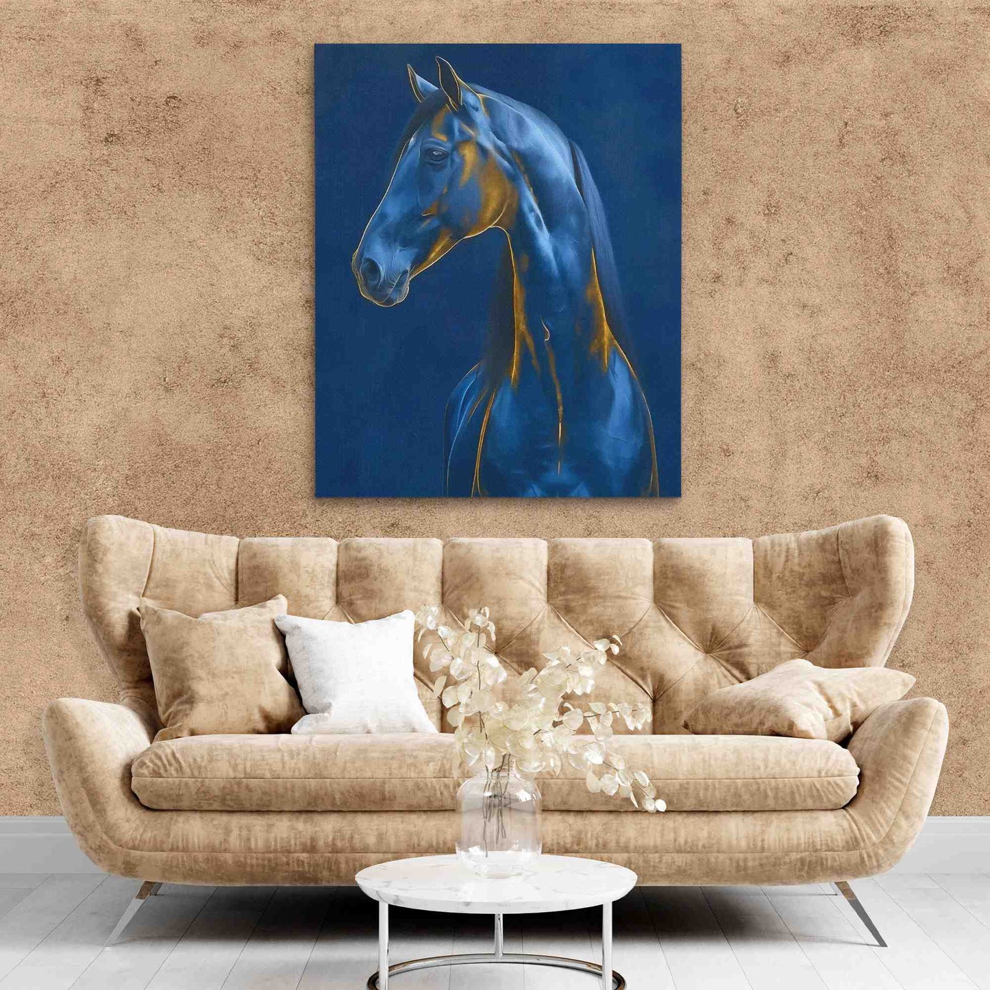 Sapphire Steed - Wall Art in Black Frame