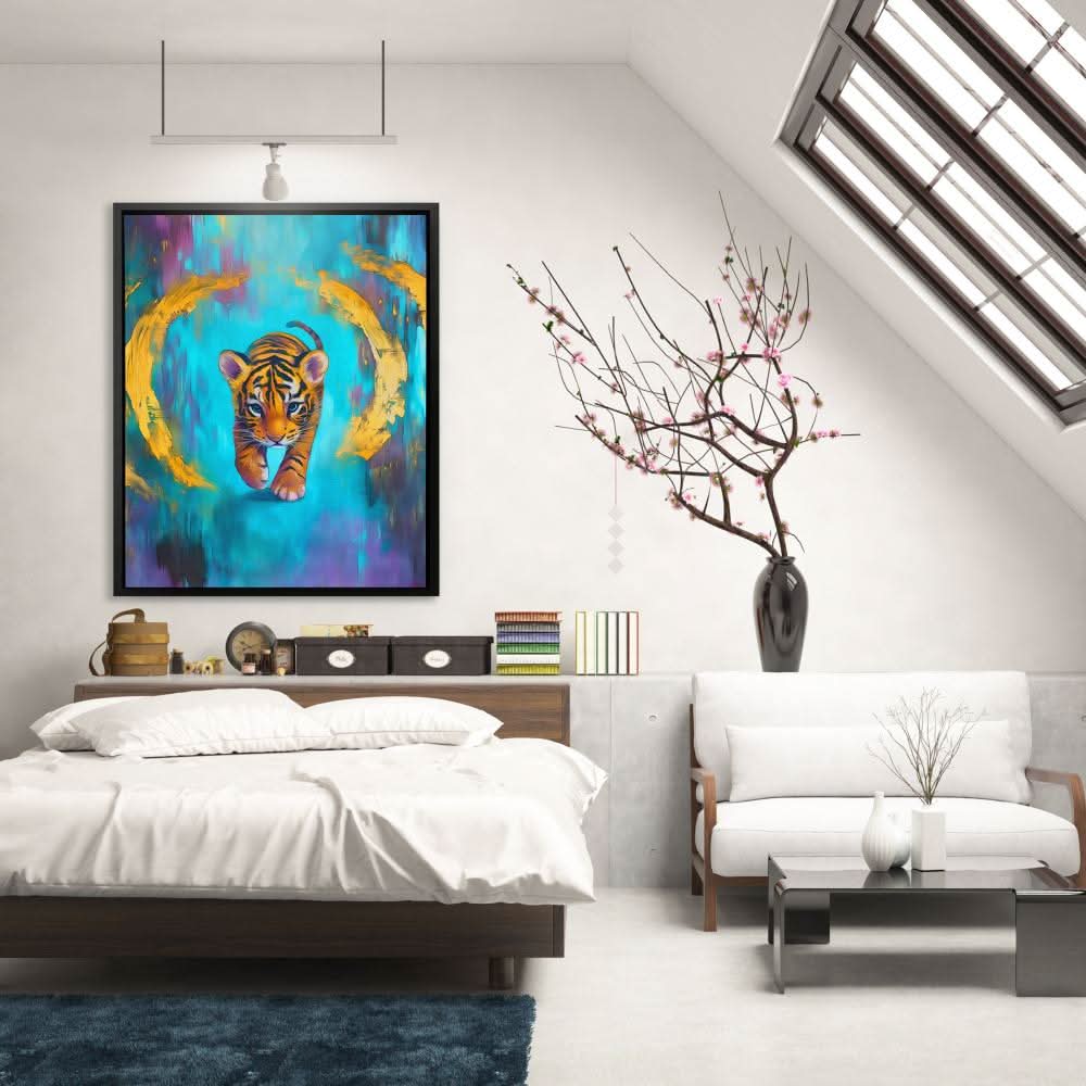 Sapphire Stripes - Animals Art for Creative Studio