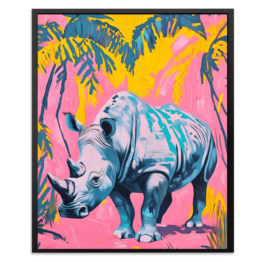 Savanna Dream - Blue Rhino Canvas Print