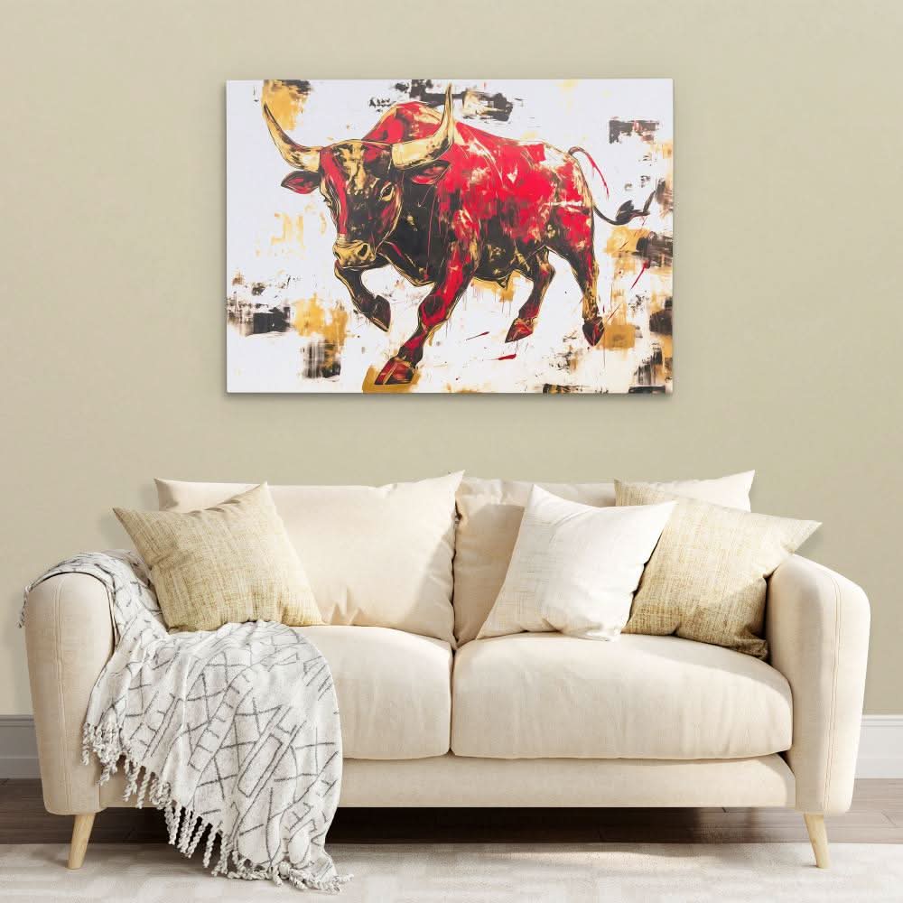 Scarlet Rampage - Large Abstract Canvas Print