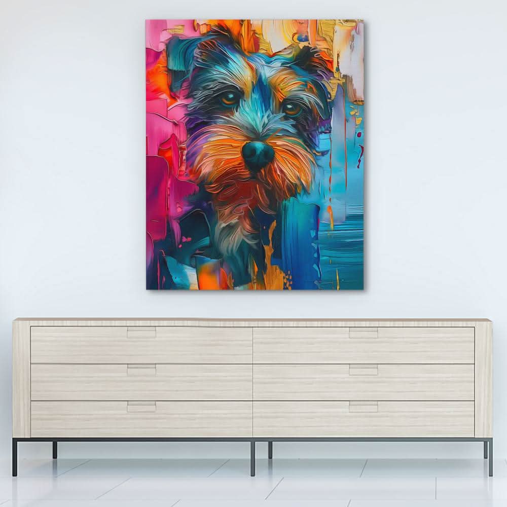 Scottish Fluff - Abstract Wall Art in Black Frame