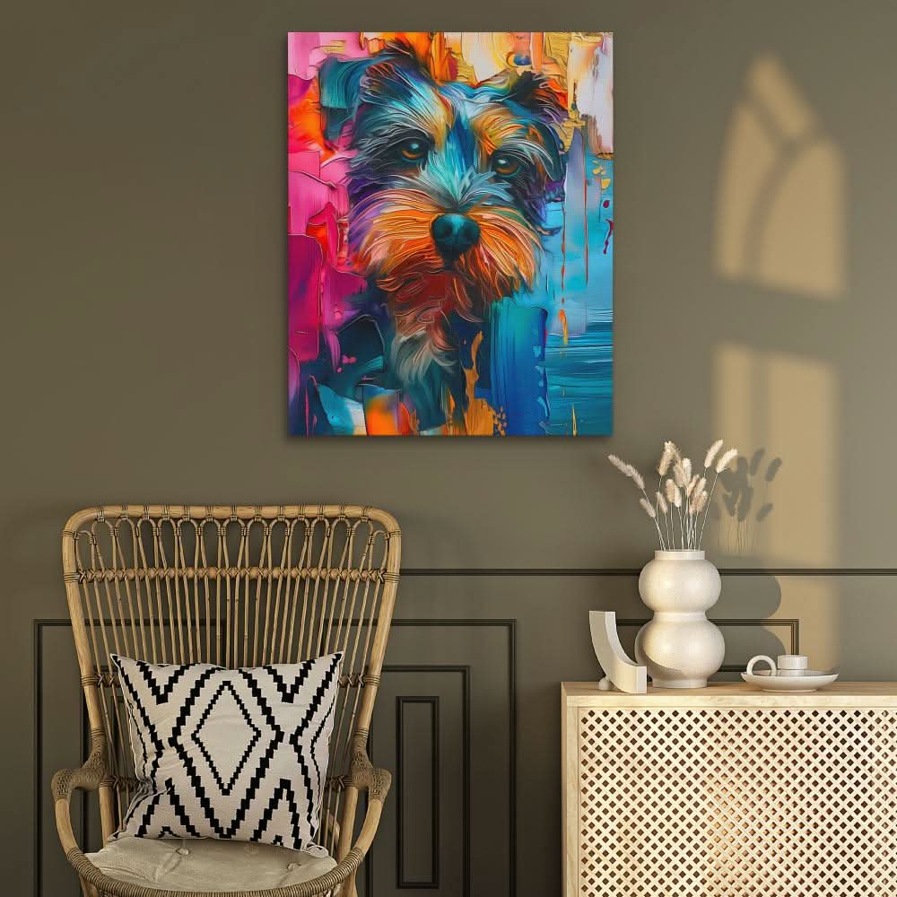Scottish Fluff - Abstract Colorful Canvas Wall Art