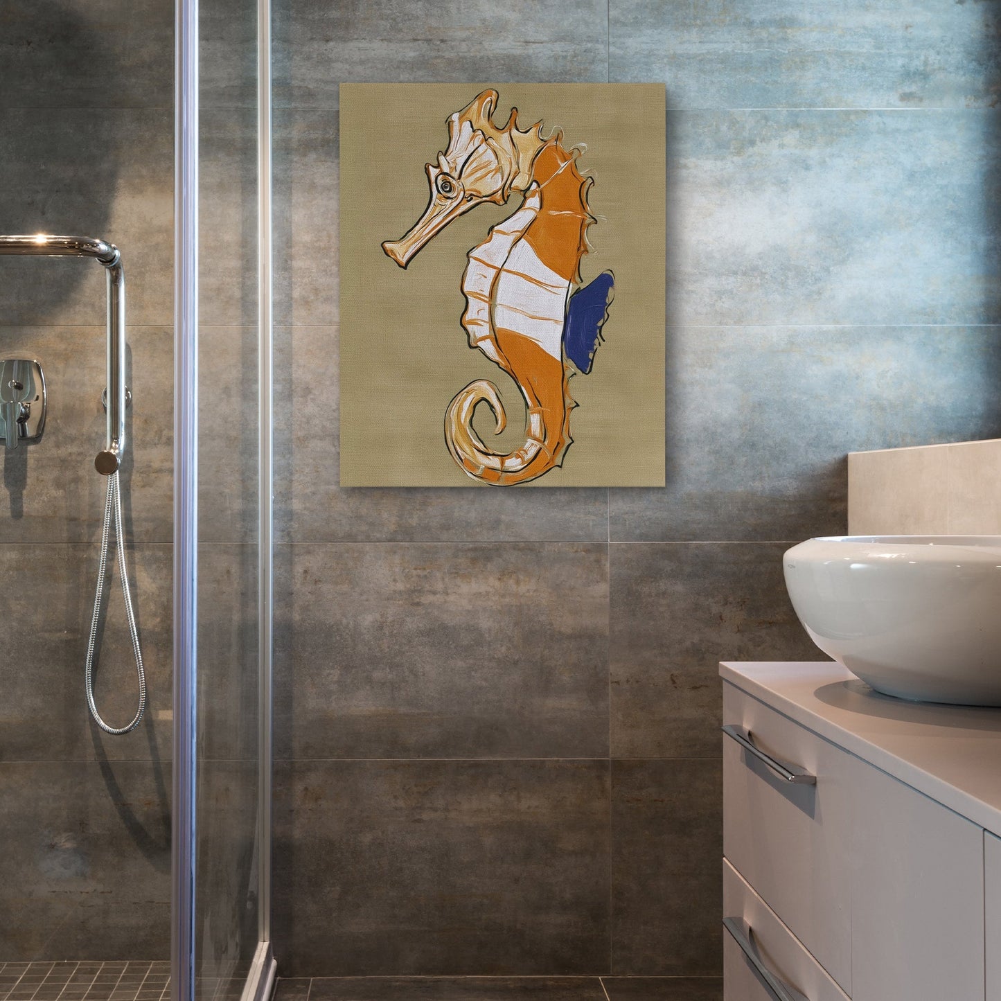 Seahorse Copper Dreams - Luxury Wall Art